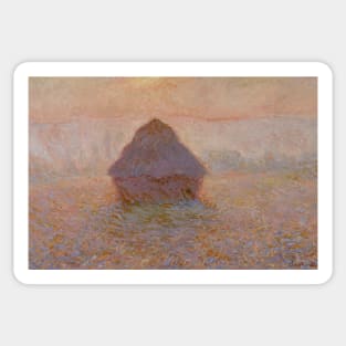 Grainstack, Sun in the Mist by Claude Monet Sticker